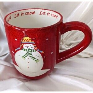 ONEIDA SNOWMATES LET IT SNOW SNOWMAN CHRISTMAS MUG